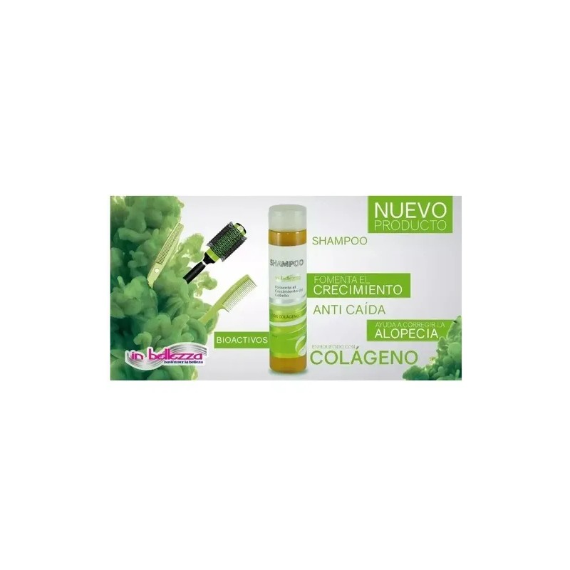 12 Pzs. Shampoo In Belleza Para Crecimiento Capilar Colágeno