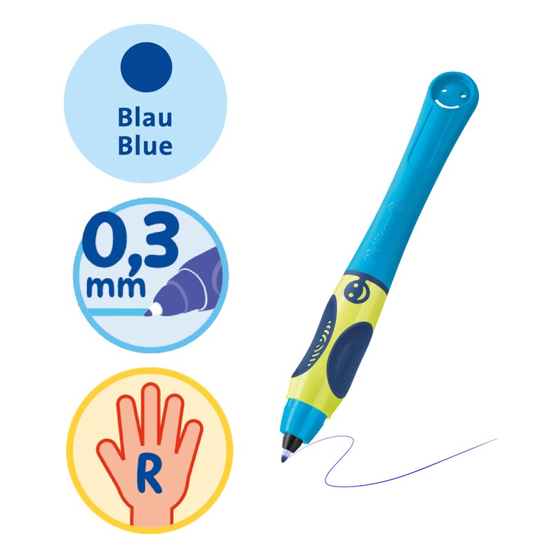 Pelikan, Griffix Penna Sferografica, Impugnatura Ergonomica per Destrimani, Neon Fresh