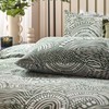 Hoem Nola Abstract Geometric Duvet Cover Set, Olive