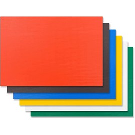 TrueCraftware- Set of 6 Cutting Boards for Kitchen 18" X 12" X 1/2” Assorted Colors- Color Coded Durable Kitchen Cutting Board Chopping Board Non Slip Cutting Mat for Meat Vegetables Dishwasher Safe