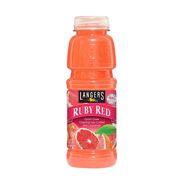 Langers Ruby Red Grapefruit Juice Cocktail, 15.2 Oz (Pack Of 12)