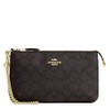 Coach Large Wristlet W Chain, IM/Walnut/Black