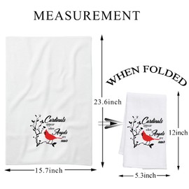 Cardinals Appear When Angels Are Near Novelty Kitchen Towels with Sayings Flour Sack Cotton Hand Towel Dish Towel Tea Towel Decorative Farmhouse Bath Sign Housewarming Gifts Multi-Purpose Towel (Cardinal appear towel CA)