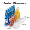 LAMU Drink Organizer for Fridge - [Stabilize-Speed Damper] Automatic Pusher