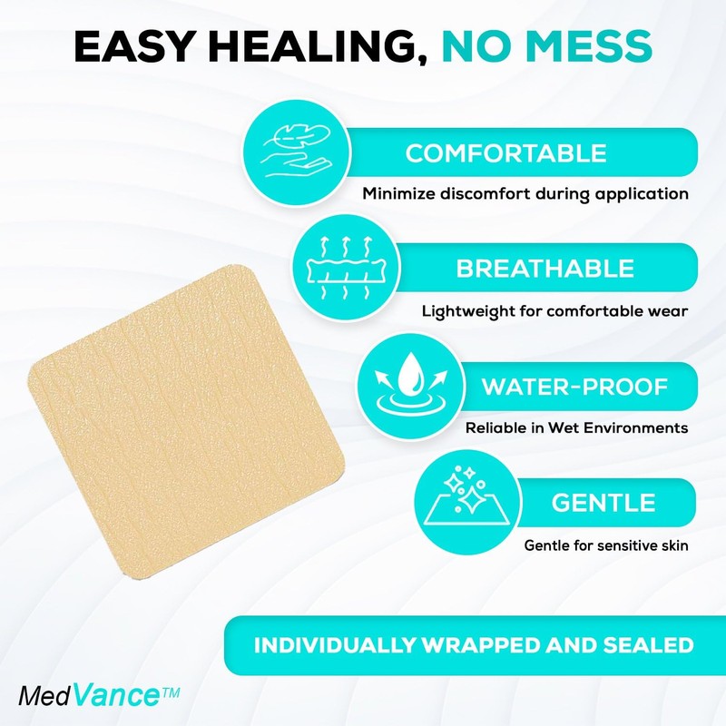 MedVance TM Silicone - Silicone Adhesive Foam Absorbent Dressing, 2"x2",