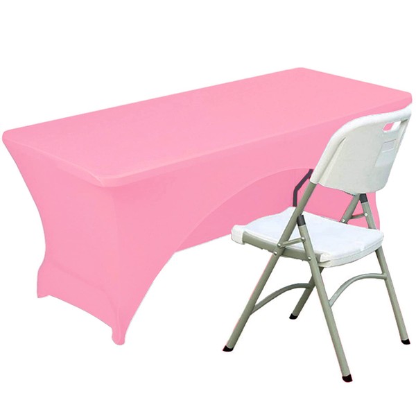 Fhberni Spandex Table Cover 8 ft. Fitted Polyester Tablecloth Stretch