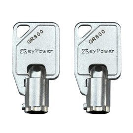 KeyPower Keys (2) GR800 Tubular Key for Greenwald Commercial Washer Door/Service Panel/Coin Washing Machine, Compatible with Maytag Whirlpool Speed Queen ESD Lock