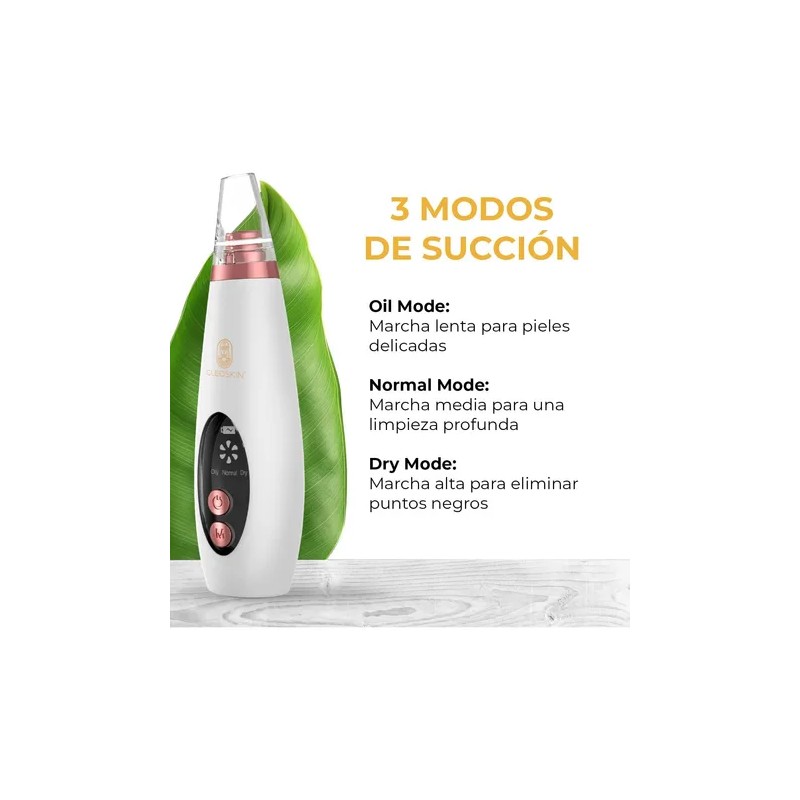 Limpiador Facial con 6 Cabezas y 3 Niveles de Succión