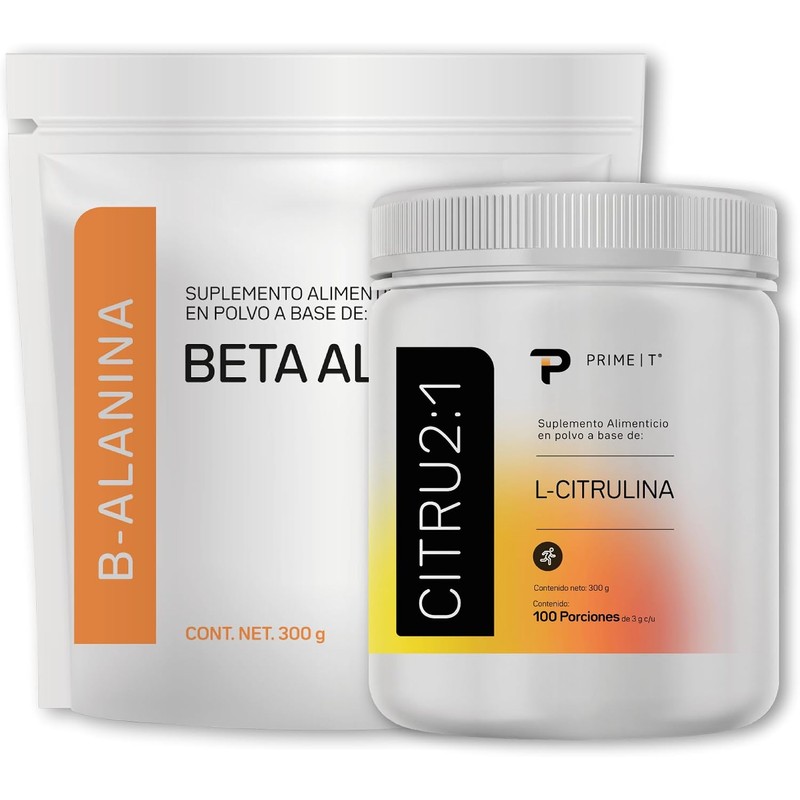 Primetech Nutrition Combo Citrulina Malato y Beta Alanina Pre Entreno