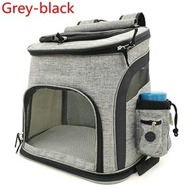 VIGAN - Mochila de malla transpirable para perro de gran capacidad para gatos (gris y negro)                                                          