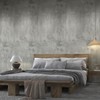 Light Grey Concrete Wallpaper Peel and Stick,30.3"x394" Industrial Matte Thicken