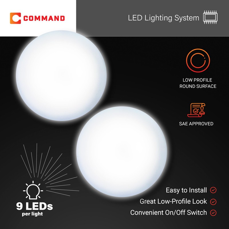 Command Electronics 12V LED Low Profile Surface Mount Ceiling Light