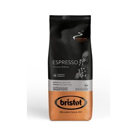 Bristot Espresso Cremoso Italiano Ground Coffee – Medium Roast, Rich & Smooth – 8.8oz (250g) Bag – Italian Ground Espresso for Home Machines
