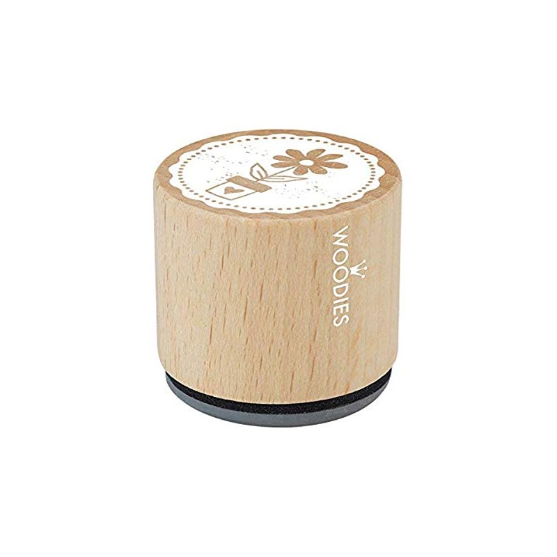 WOODIES All Occasion Themed Stamp "Flower Pot", 1-3/16" Impression