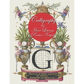 Calligraphy and Hand Lettering Practice Notepad: Slanted guides. 8.5" x 11" - 120 pages for Beginners & Advanced artists: G: Lightly shaded 55 degrees slant lines