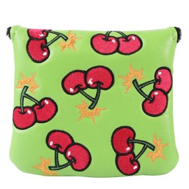Studio Crafted Golf Cherry Bombs Mallet Putter Cover Magnetic Golf Putter Headcover (Green)