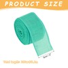 MECCANIXITY Burlap Ribbon Fabric Wired Edge Ribbons Cyan 2 Inch
