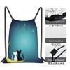 FURONGA Cute Cat Knapsack with Japanese Patterns, Gymsack, Rucksack, Sports