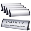 Name Plate for Desk 5 Pack 2.36"x10", Aluminum Office Name