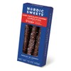 Dark Chocolate Covered Salty Licorice Sticks with Crushed Peppermint