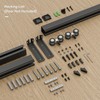 8FT Ceiling Mount Box Rail Barn Door Hardware Kit,Heavy Duty