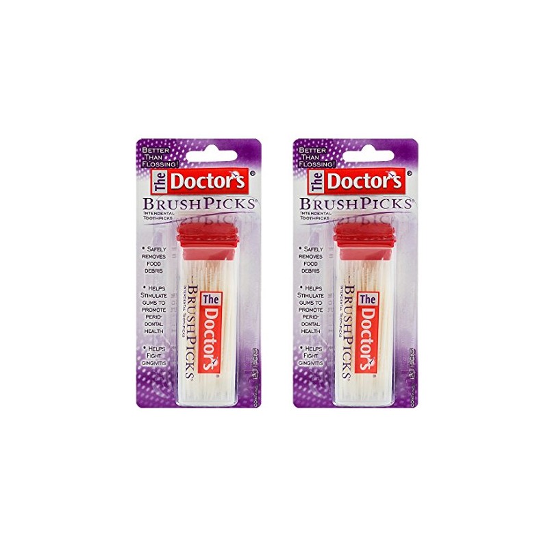 The Doctor's BrushPicks Interdental Toothpicks, 120-Picks per Pack (2-Pack)