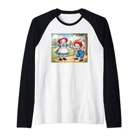 Raggedy Ann & Andy on The Farm Raglan Baseball Tee