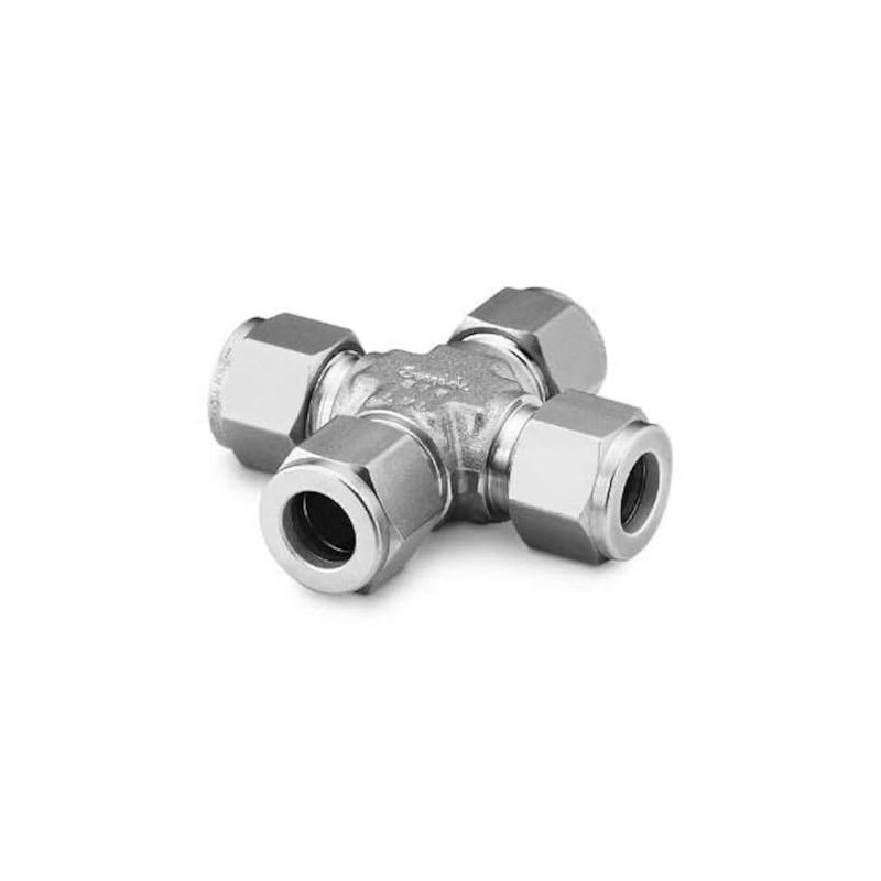 SWAGELOK SS-810-4 Union Cross, Stainless Steel, 1/2" Tube OD, Tube
