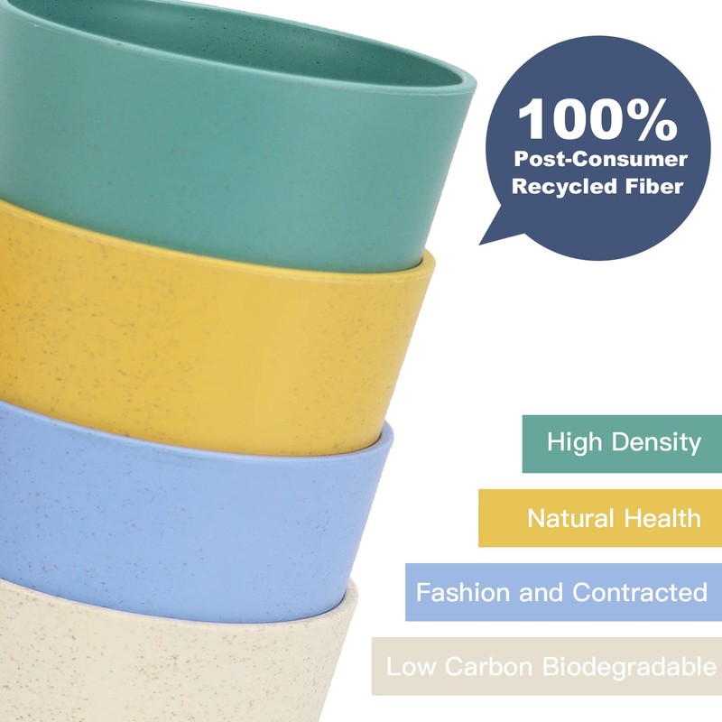 Wrova Wheat Straw Cups 6 PCS Good Alternative to Plastic