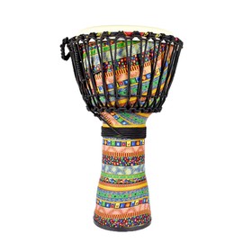 ENNBOM Djembe Lightweight African Drum Pattern Cloth Stitched Congo Drum Portable Hand Drum for Adults Beginners (10 in)