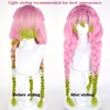 LABEAUTÉ Anime Mitsuri Cosplay Wig – Pink & Green Braided