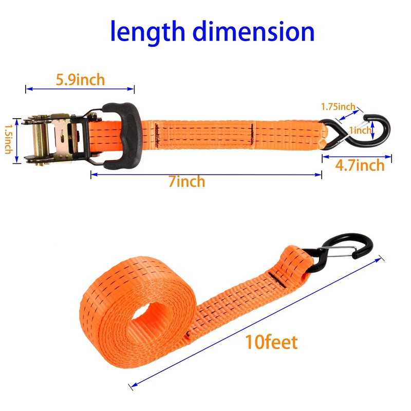 Jet Ski Ratchet Strap,3 Point Tie Down Strap for Jet
