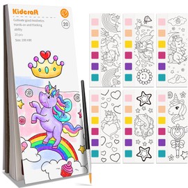 Paint with Water Coloring Books for Kids, Pocket Mess Free Watercolor Painting Kit, Water Color Paint Set Arts and Crafts Gift for Girls Ages 4 5 6 7 8+, Travel Activity Toy - Unicorns