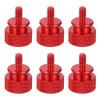 sourcing map 6Pcs #6-32 UNC Aluminum Thumb Screws, 12x16mm(ODxH) Computer