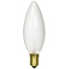 Bulbrite 25CTF/E14 25-Watt European Base Incandescent Torpedo Chandelier Bulb, Frost
