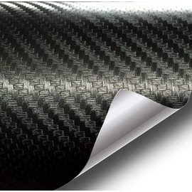 VVIVID XPO Black Carbon Fiber Car Wrap Vinyl Roll with Air Release Technology (4ft x 5ft)