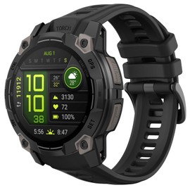 Astorgos 22mm Rubber Sport Replacement Strap Compatible with Garmin Instinct 3 Solar 45mm/Instinct 3 Amoled 45mm, Waterproof Watch Band Breathable Lightweight Strap Wristband, Dark Night Black