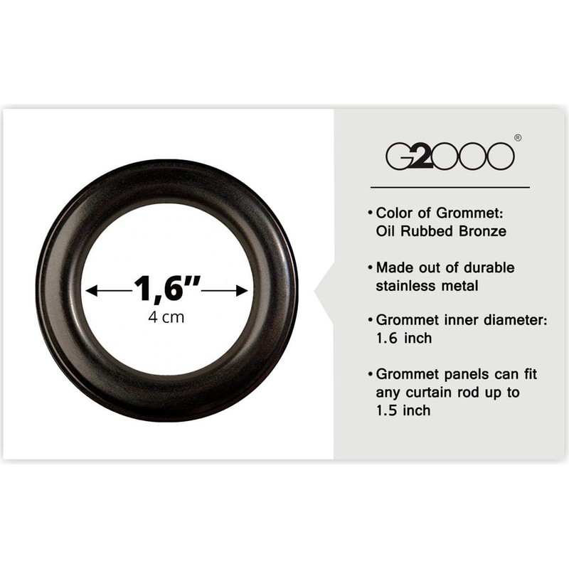 G2000 100% Blackout Curtains for Bedroom & Living Room -