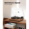 Turntable Belt-Drive Record Player with Bluetooth Output, Vinyl Player Support