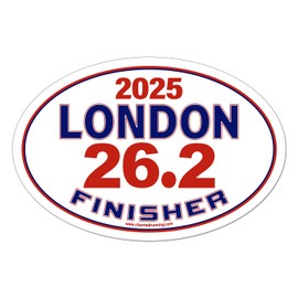 Charmed Running Brand London Marathon 26.2 Finisher Car Magnet with Custom Year Option