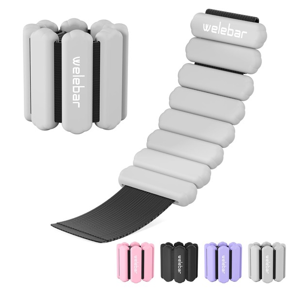 Welebar Adjustable Wrist & Ankle Weights for Women and Men,