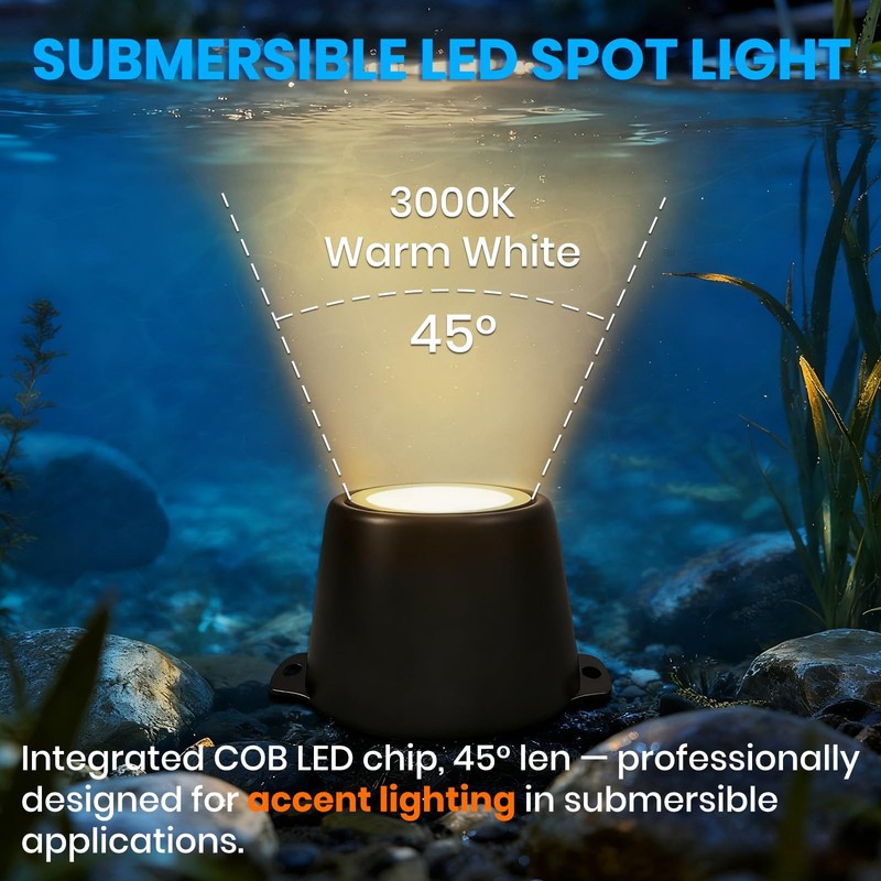 Plug in Fountain Light LED Underwater with Timer Transformer