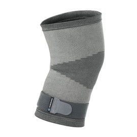Rehband Knitted Knee Sleeve for sports & daily life, knee compression sleeve stabilizes muscles and improves blood circulation, Colour:Grey, Size:Large