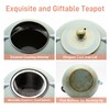 SECHUDO 30.4oz Small Cast Iron Teapot, Tea Kettle for Stovetop