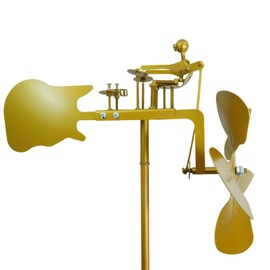 Metal Drummer Windmill, Drummer Wind Chime Sculpture, Handmade Metal Percussionist Music Windmill Statue for Garden, Patio and Outdoor Use