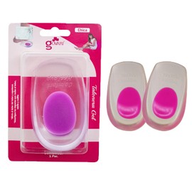 Govari, Talonera de Gel para Espolón, Punto Rosa, Talla Chica (1 par)