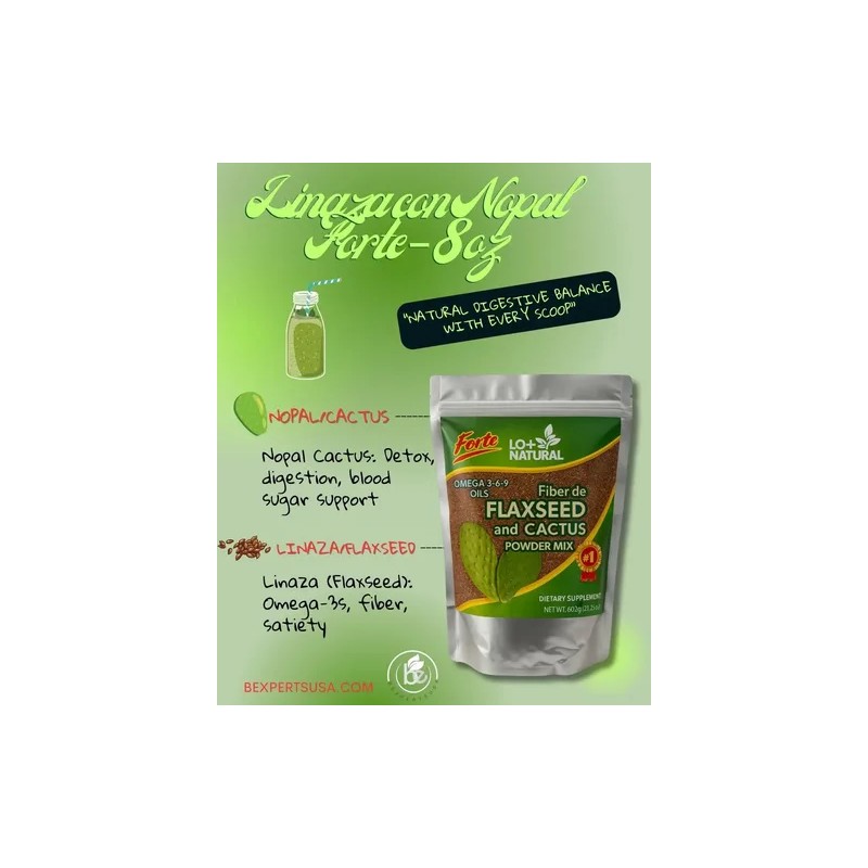 Linaza Con Nopal Forte Suplemento Natural 8 Oz