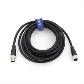 Eonvic Industrial M12 5 Pin Male to Female Aviation Sensor Connector Electrical PVC Cable 4M