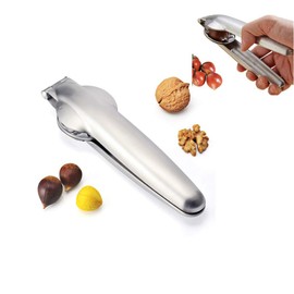 Stainless Steel Chestnut Clip, Horuhue 2 in 1 Nut Cracker Nut Opener Sheller Walnut Pliers Portable Kitchen Gadgets