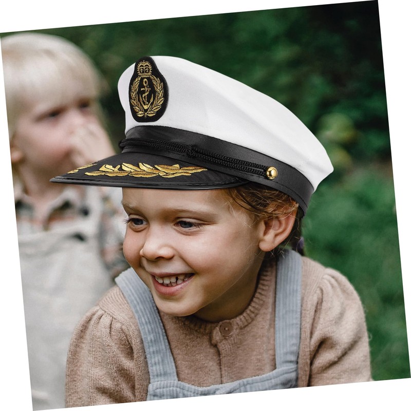 [Cabilock] 1pc General Hat Hat Adjustable Sailor Costume Cap Captain
